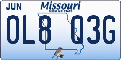 MO license plate OL8Q3G