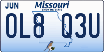 MO license plate OL8Q3U