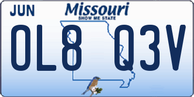 MO license plate OL8Q3V