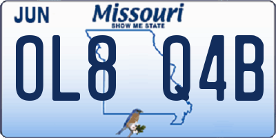 MO license plate OL8Q4B