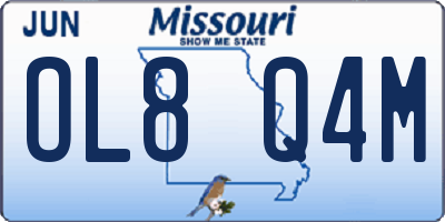 MO license plate OL8Q4M