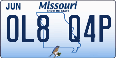 MO license plate OL8Q4P