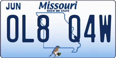 MO license plate OL8Q4W