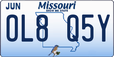 MO license plate OL8Q5Y
