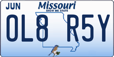 MO license plate OL8R5Y