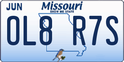 MO license plate OL8R7S