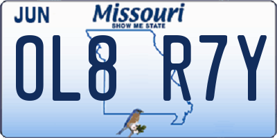 MO license plate OL8R7Y