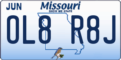 MO license plate OL8R8J