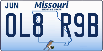 MO license plate OL8R9B