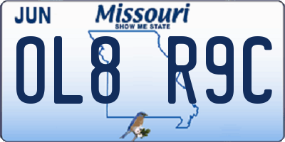 MO license plate OL8R9C