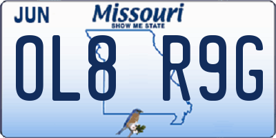 MO license plate OL8R9G