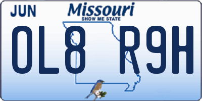 MO license plate OL8R9H