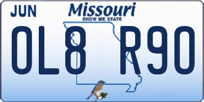MO license plate OL8R9O