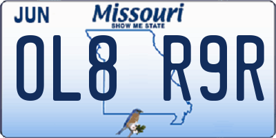 MO license plate OL8R9R