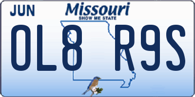 MO license plate OL8R9S