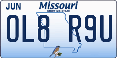 MO license plate OL8R9U