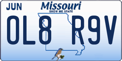 MO license plate OL8R9V