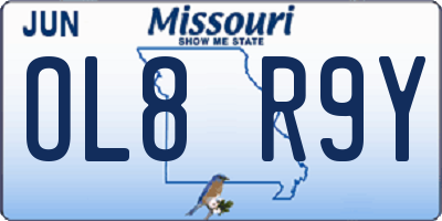 MO license plate OL8R9Y