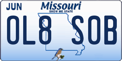 MO license plate OL8S0B