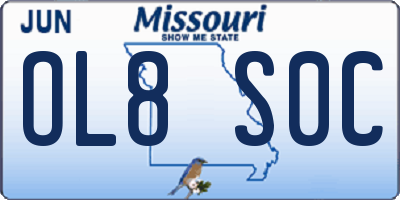 MO license plate OL8S0C