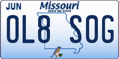 MO license plate OL8S0G
