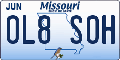 MO license plate OL8S0H
