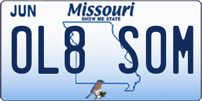 MO license plate OL8S0M
