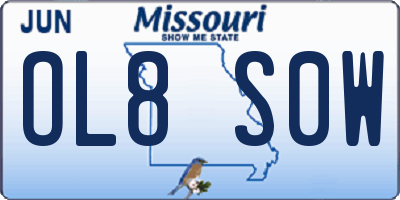MO license plate OL8S0W