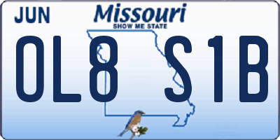 MO license plate OL8S1B