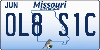 MO license plate OL8S1C