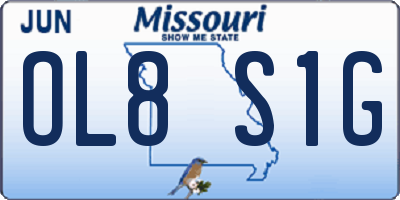MO license plate OL8S1G