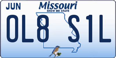 MO license plate OL8S1L