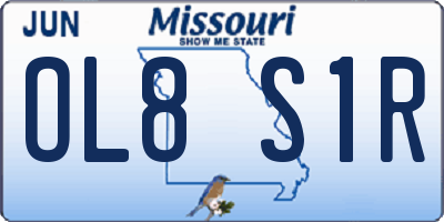 MO license plate OL8S1R