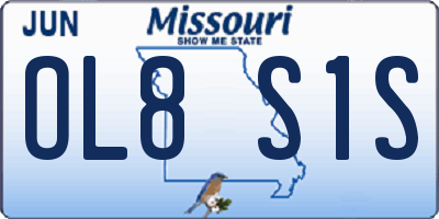 MO license plate OL8S1S