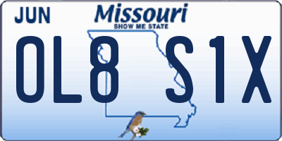 MO license plate OL8S1X