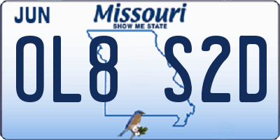 MO license plate OL8S2D