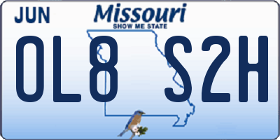 MO license plate OL8S2H