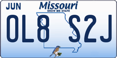 MO license plate OL8S2J