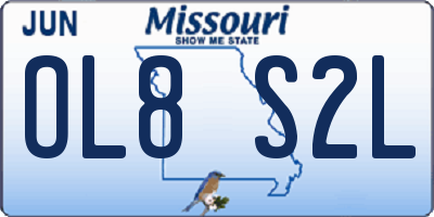 MO license plate OL8S2L