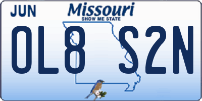MO license plate OL8S2N
