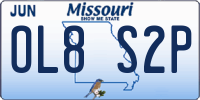 MO license plate OL8S2P