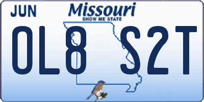 MO license plate OL8S2T