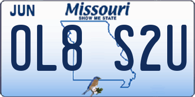 MO license plate OL8S2U