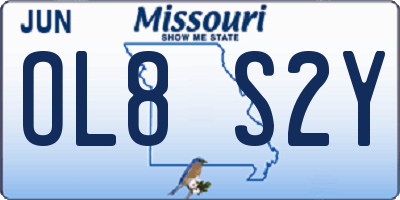 MO license plate OL8S2Y