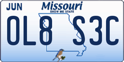 MO license plate OL8S3C