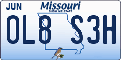 MO license plate OL8S3H