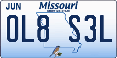 MO license plate OL8S3L