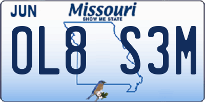 MO license plate OL8S3M