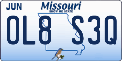 MO license plate OL8S3Q