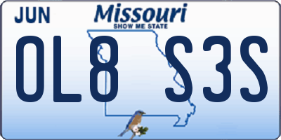 MO license plate OL8S3S